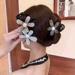 cute fluffy big strawberry bear hair claw, cartoon hair clip for women, sweet winter shark clip hair accessory