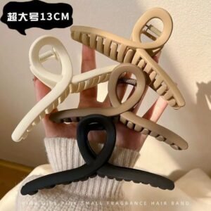 hair-claw cute fluffy big strawberry bear hair claw, cartoon hair clip for women, sweet winter shark clip hair accessory