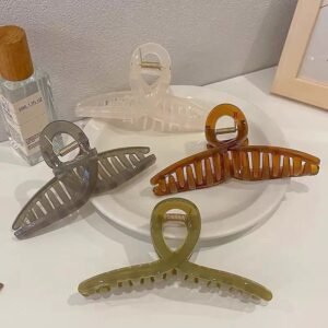 hair-claw cute fluffy big strawberry bear hair claw, cartoon hair clip for women, sweet winter shark clip hair accessory