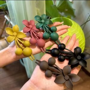 hair-claw cute fluffy big strawberry bear hair claw, cartoon hair clip for women, sweet winter shark clip hair accessory