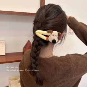 hair-clip cute cartoon dog sponge hair clip, large bb barrette for women & kids